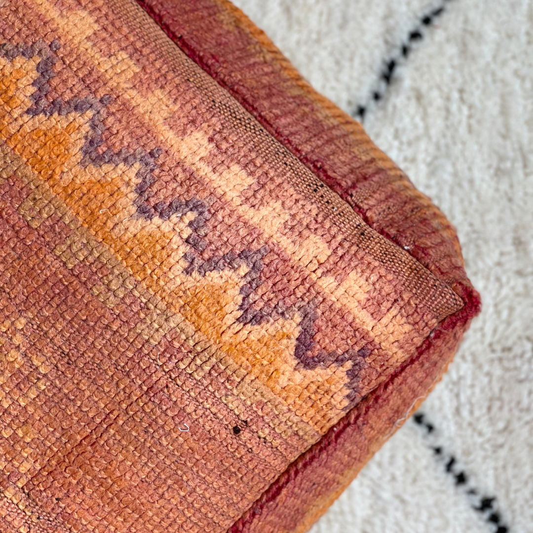 Vintage Berber Pouffe - 110