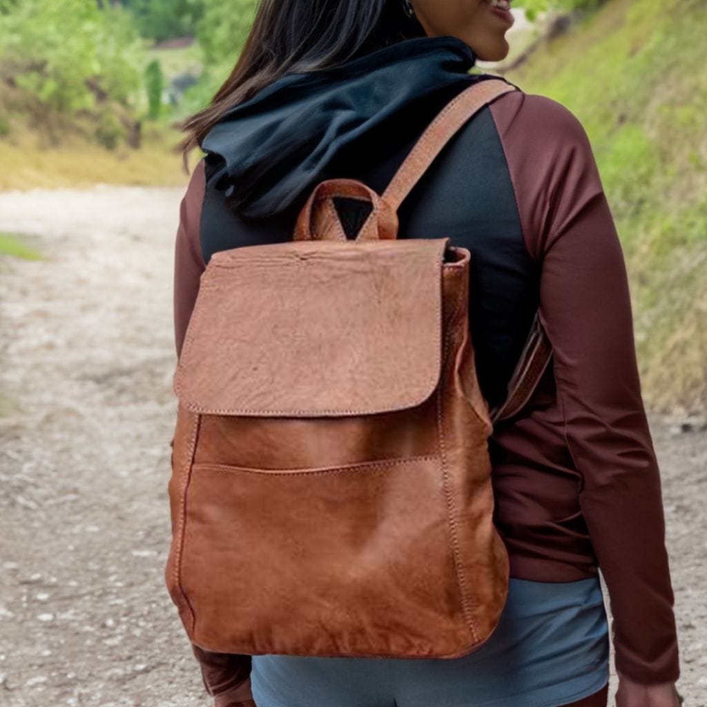 Mochila de cuero unisex Marrakech Trekker 