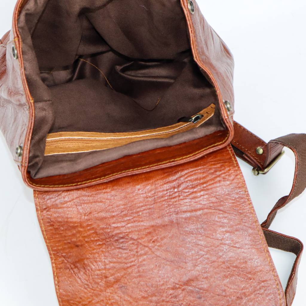 Marrakech Trekker Leather Backpack-unisex