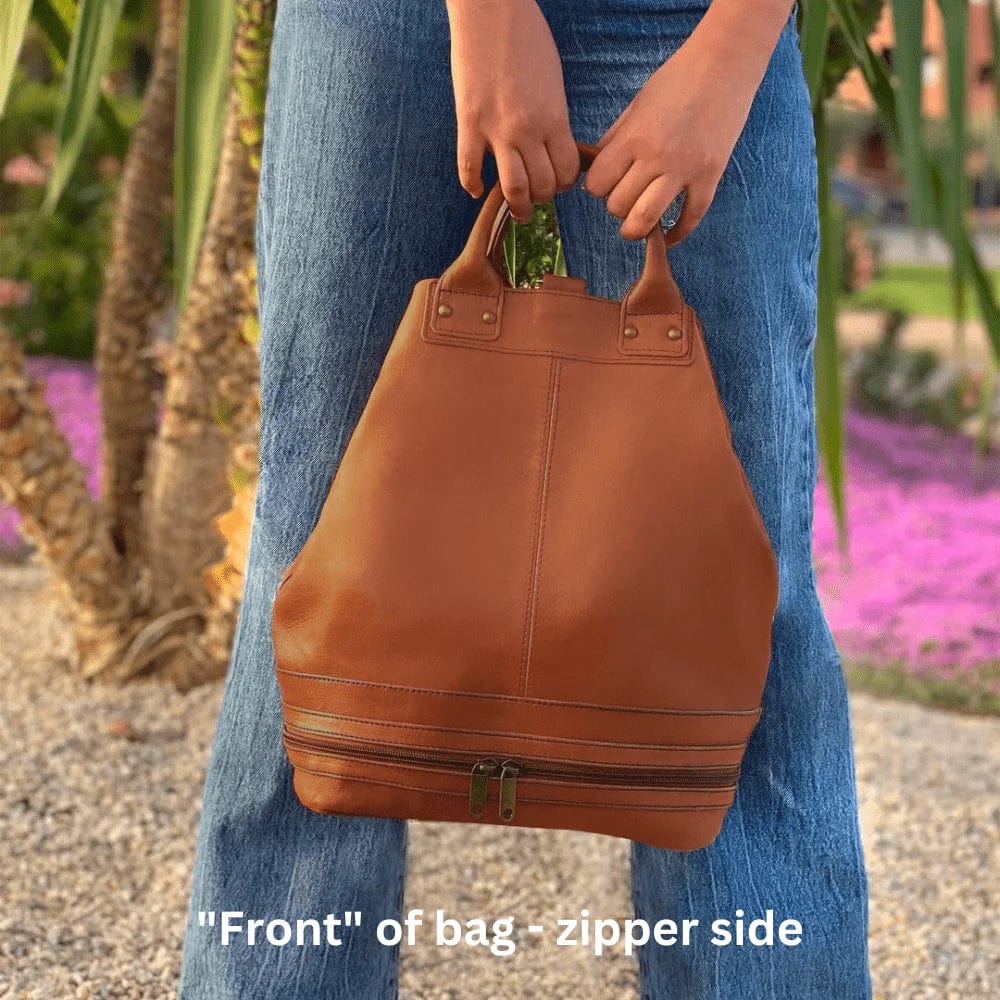 Handmade Leather Bucket Bag-Safari collection