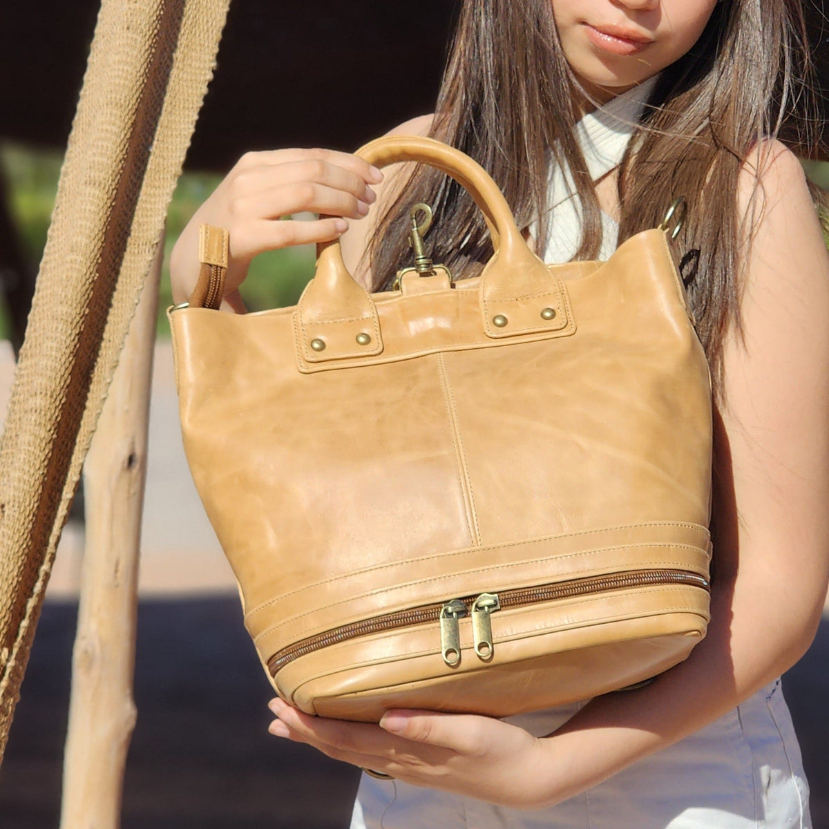 Nomad Switch Convertible Leather Bucket Bag