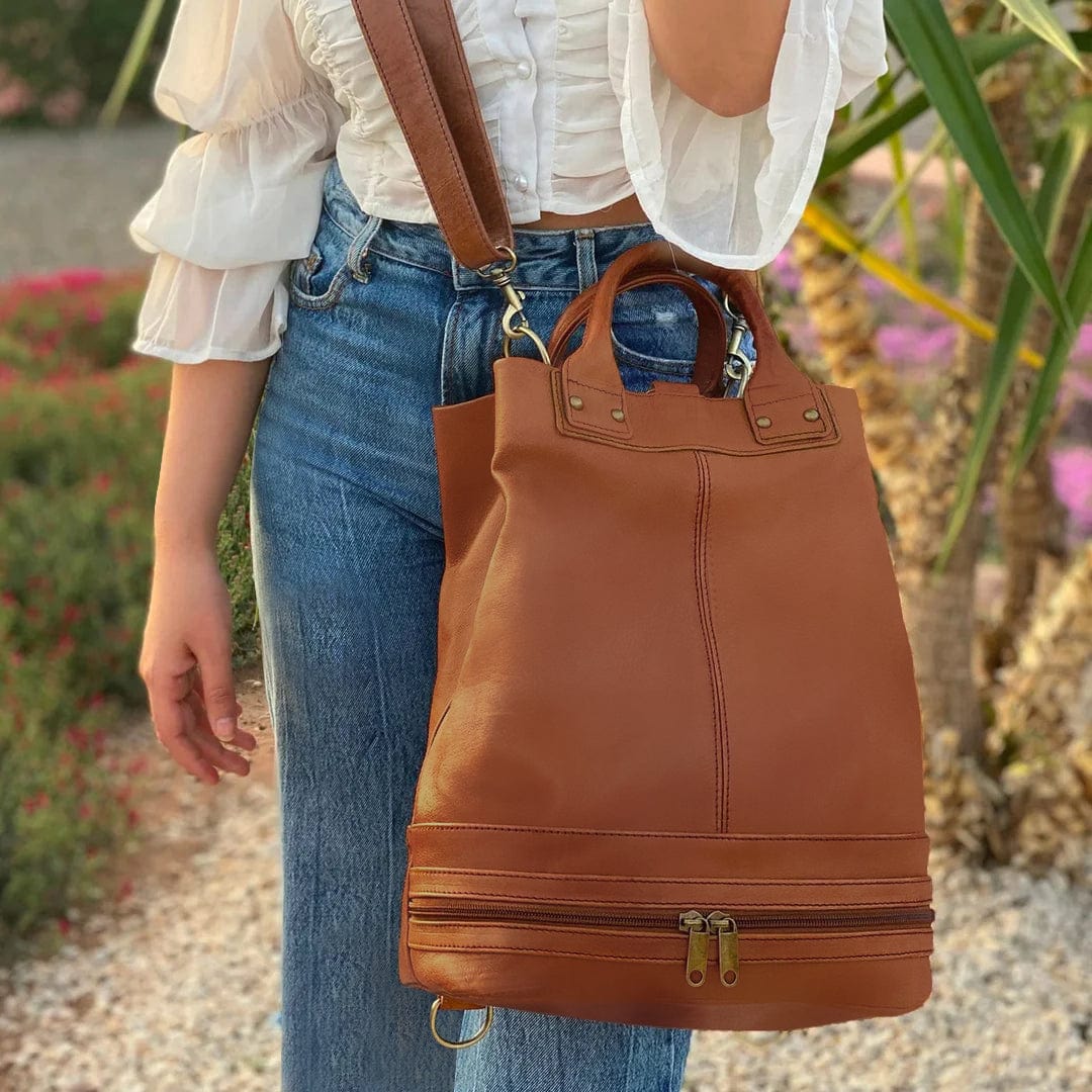 Handmade Leather Bucket Bag-Safari collection