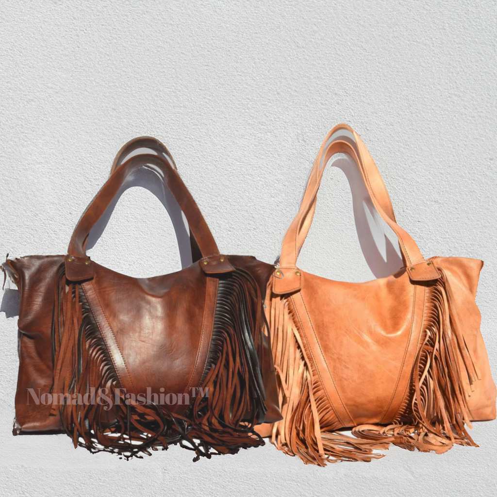 Leather Fringe shoulder Bag