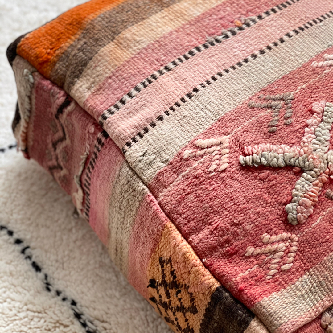 Vintage Berber Pouffe - 111