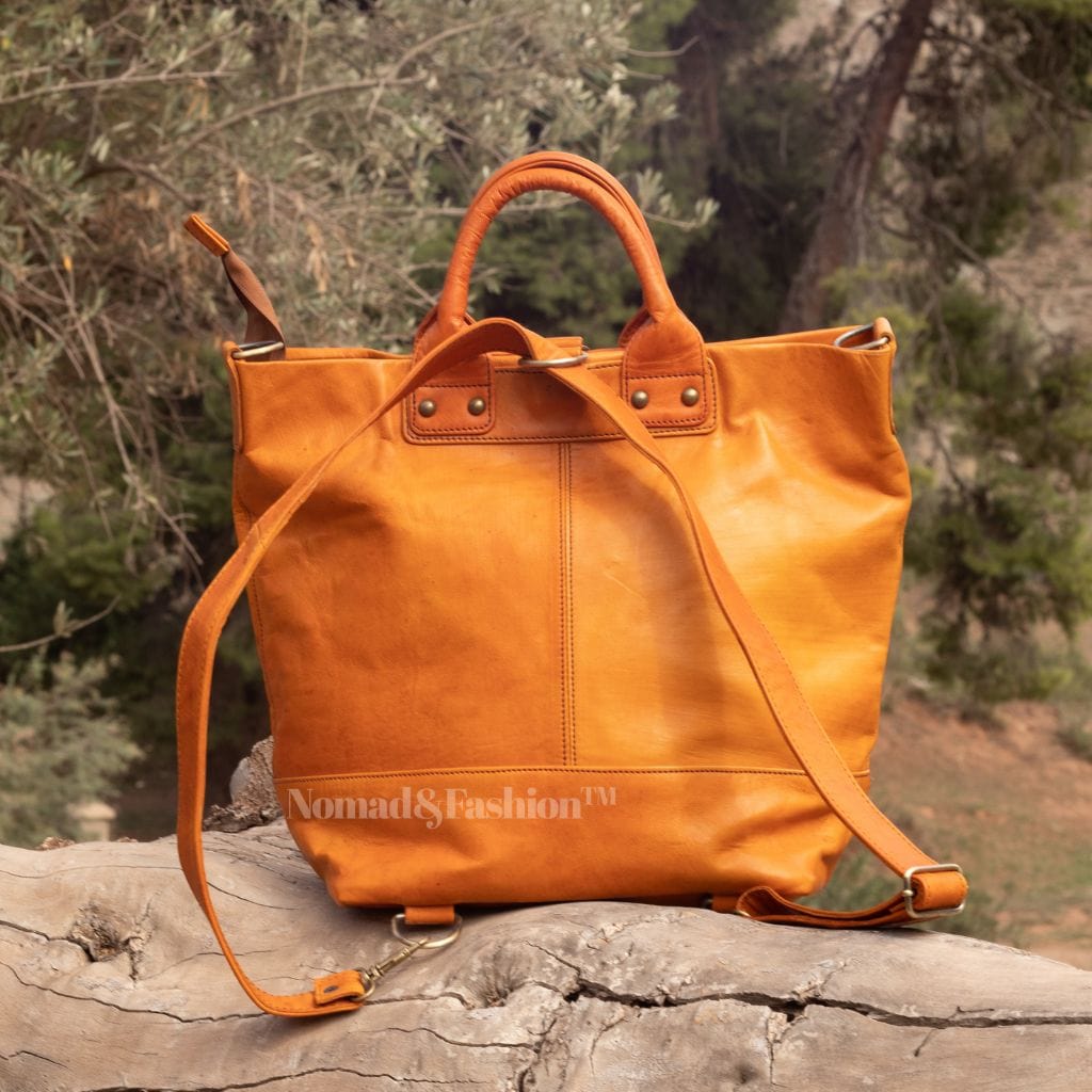 Handmade Leather Bucket Bag-Safari collection