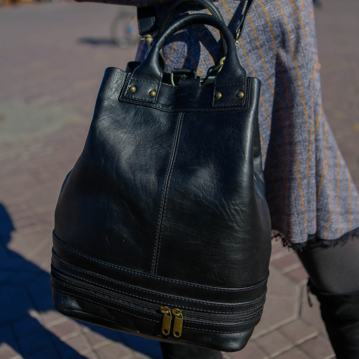 leather Bucket bag