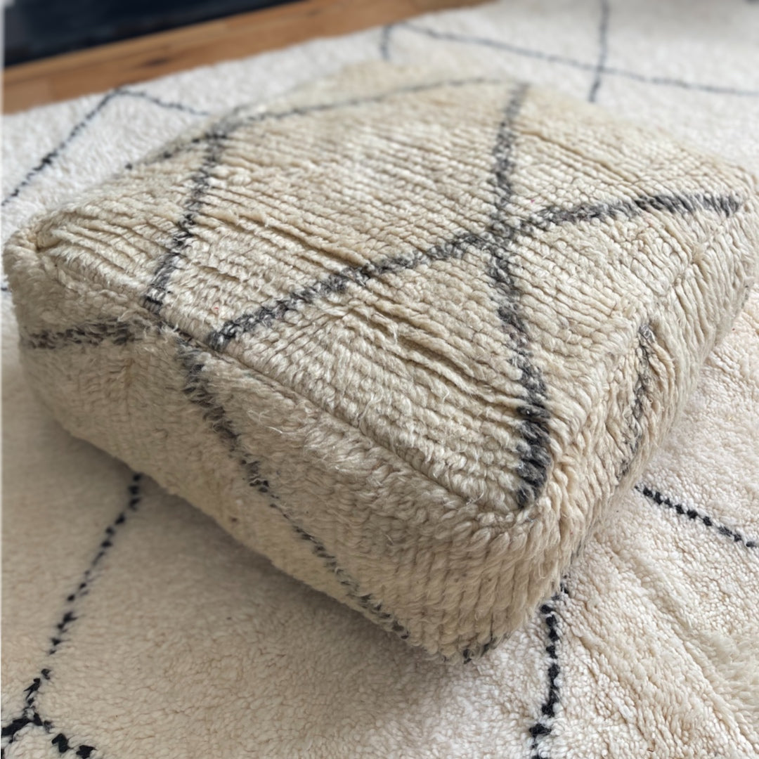 Vintage Beni Ourain Pouffe