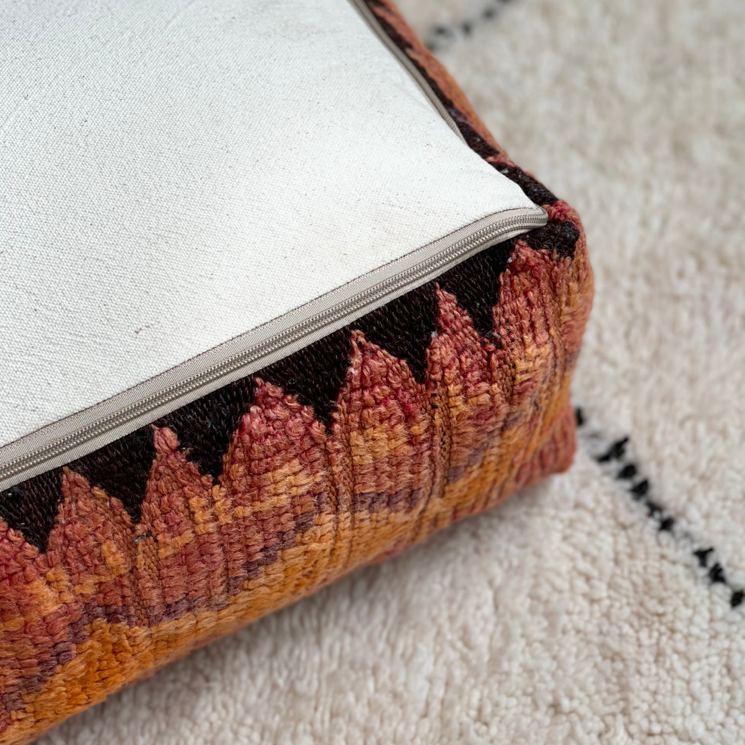 Vintage Berber Pouffe - 110