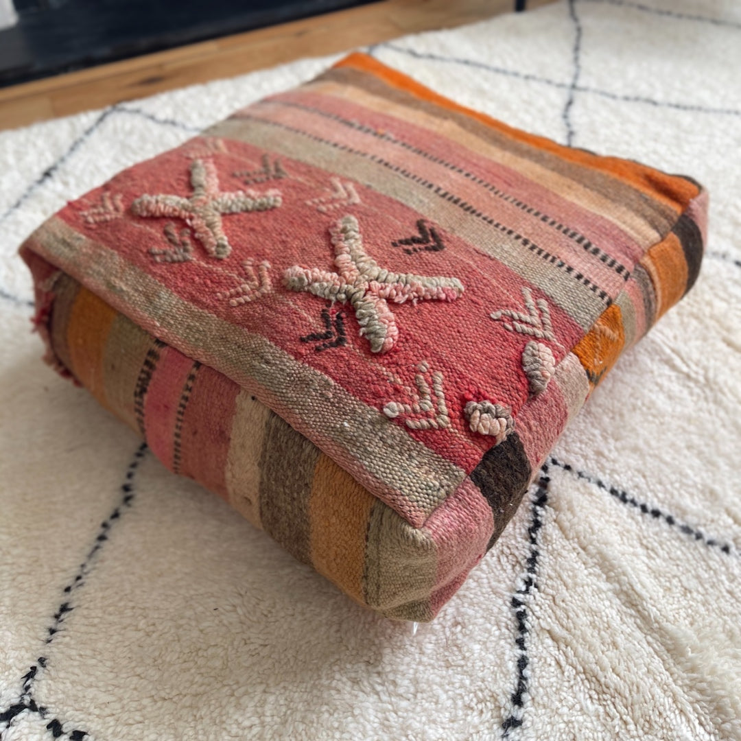 Vintage Berber Pouffe - 111