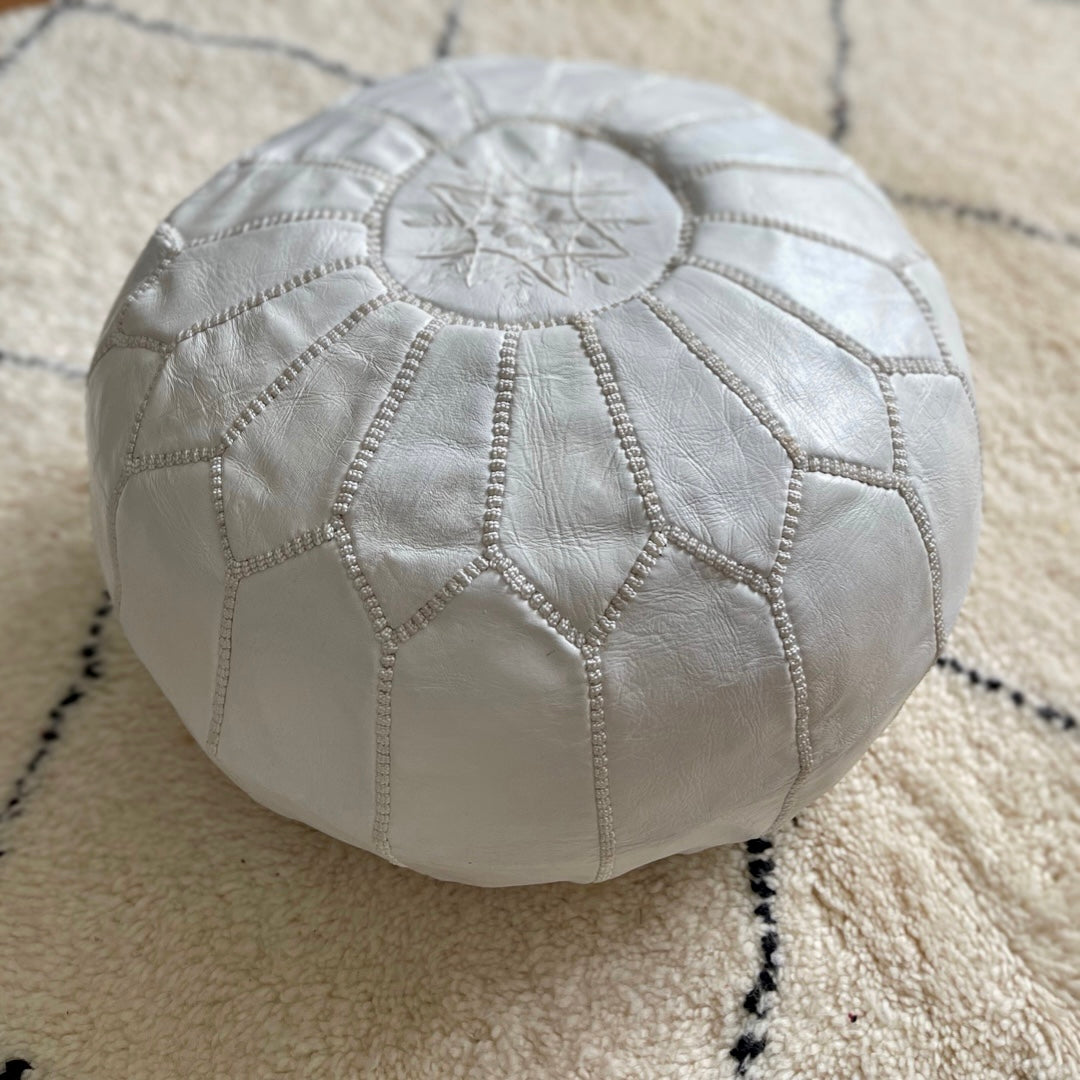 Leather Pouffe - Atlas