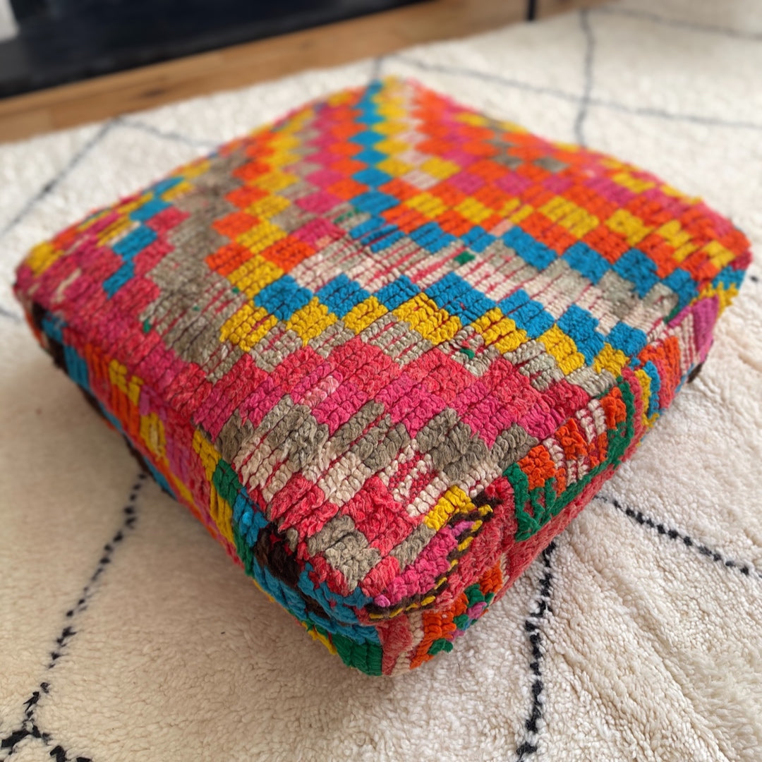 Vintage Berber Pouffe - 113