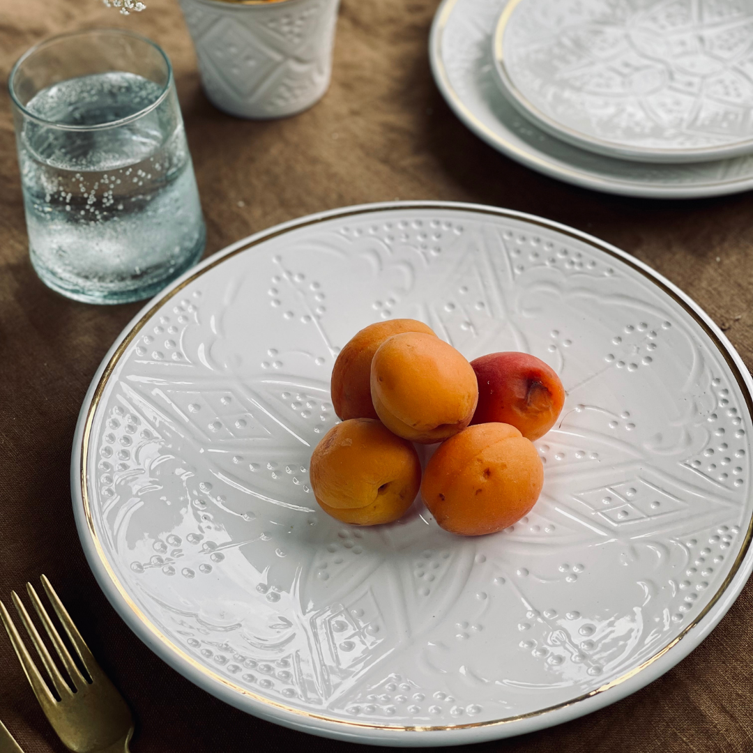 Set of 3 Beldi Plate White - Medium