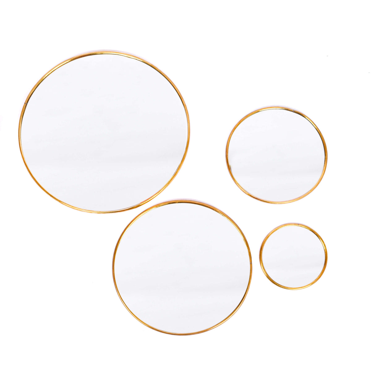 Decorative Gold Round Wall Mirror | Statement Piece for Home Décor (MR 1011)