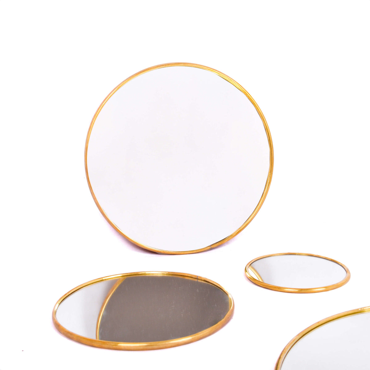 Decorative Gold Round Wall Mirror | Statement Piece for Home Décor (MR 1011)