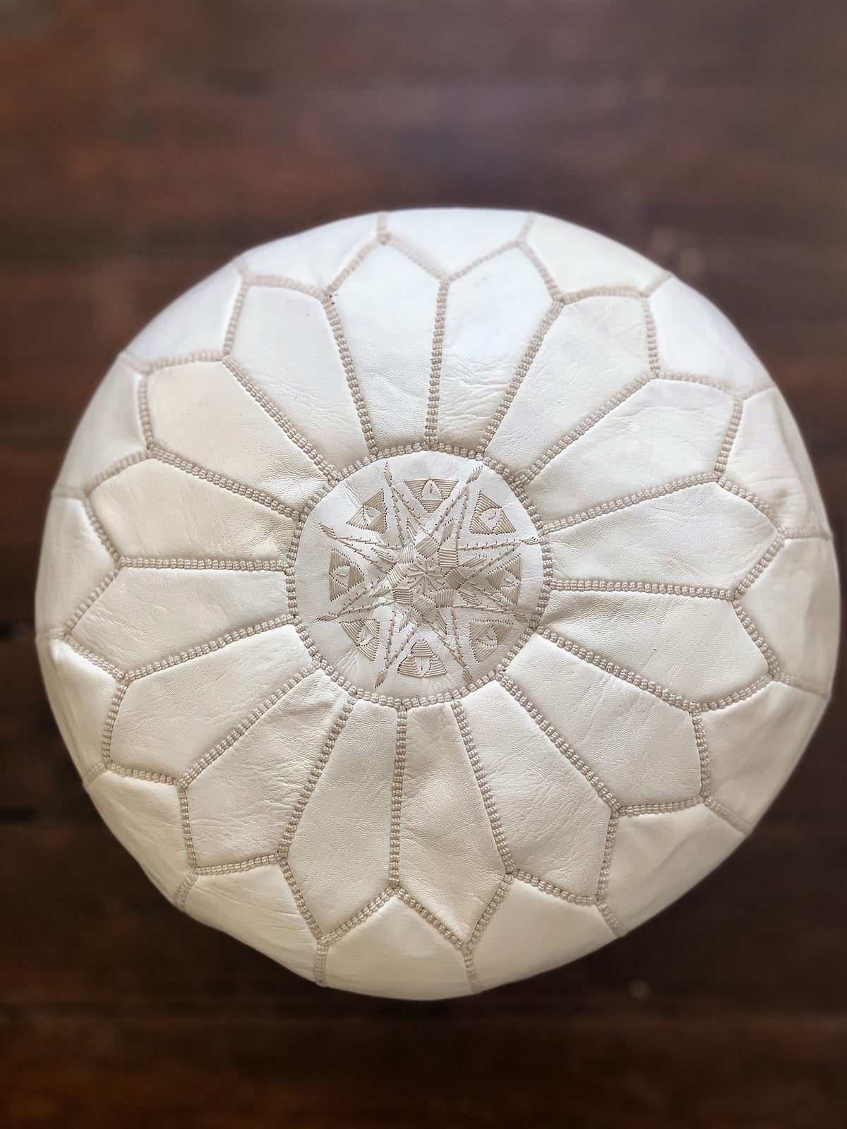 Leather Pouffe - Atlas