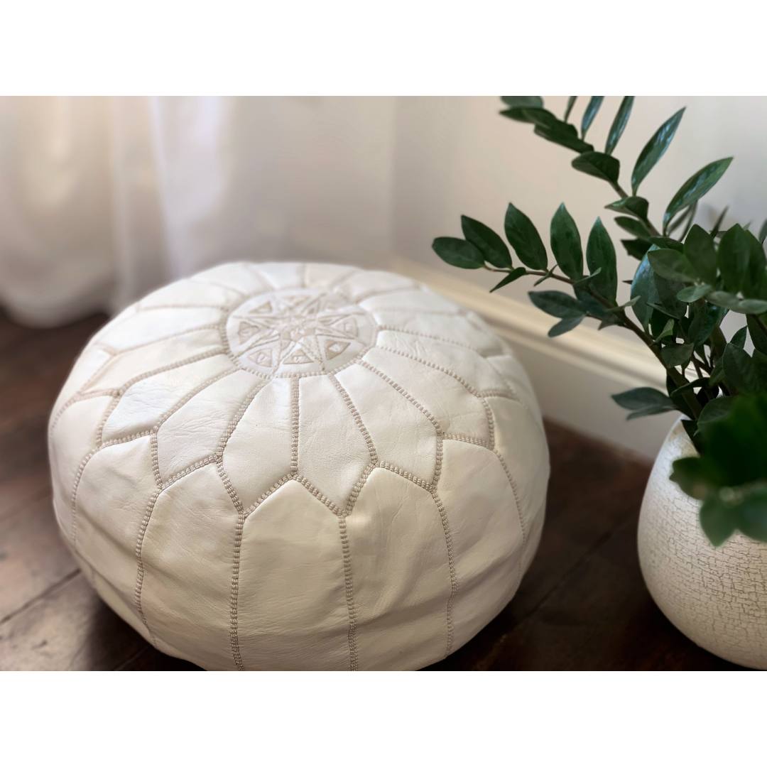 Leather Pouffe - Atlas