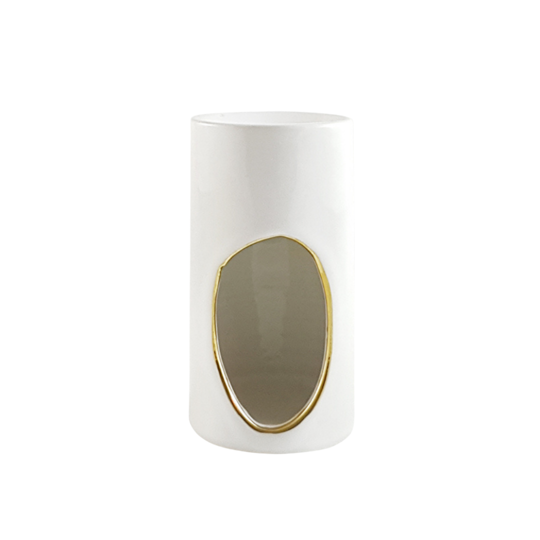 Set of 2 Ceramic oil burner - White