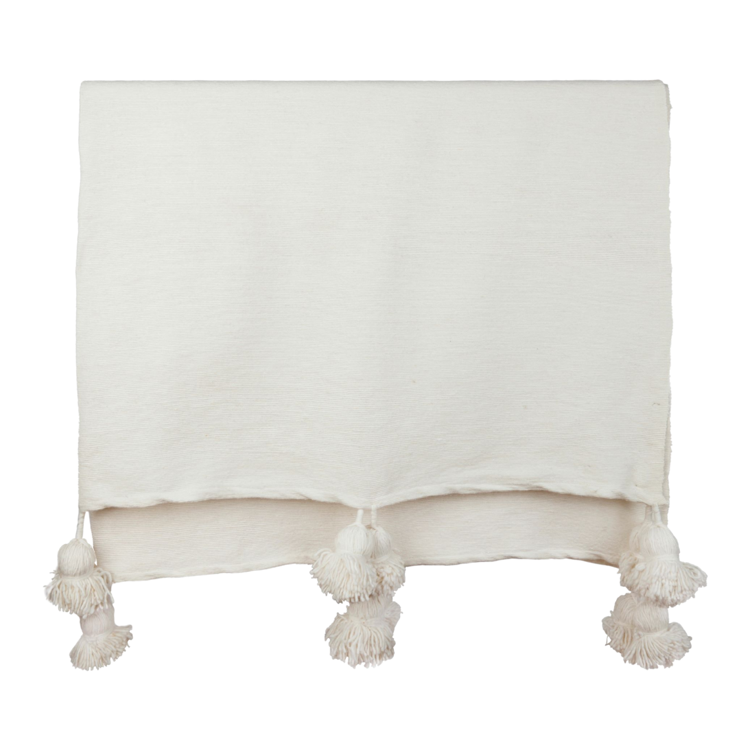 Pom Pom Blanket Ivory