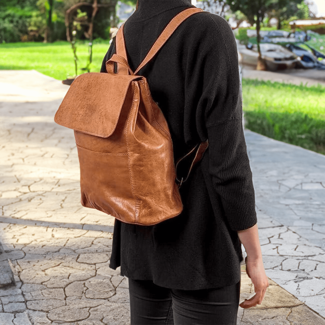 Marrakech Trekker Leather Backpack-unisex