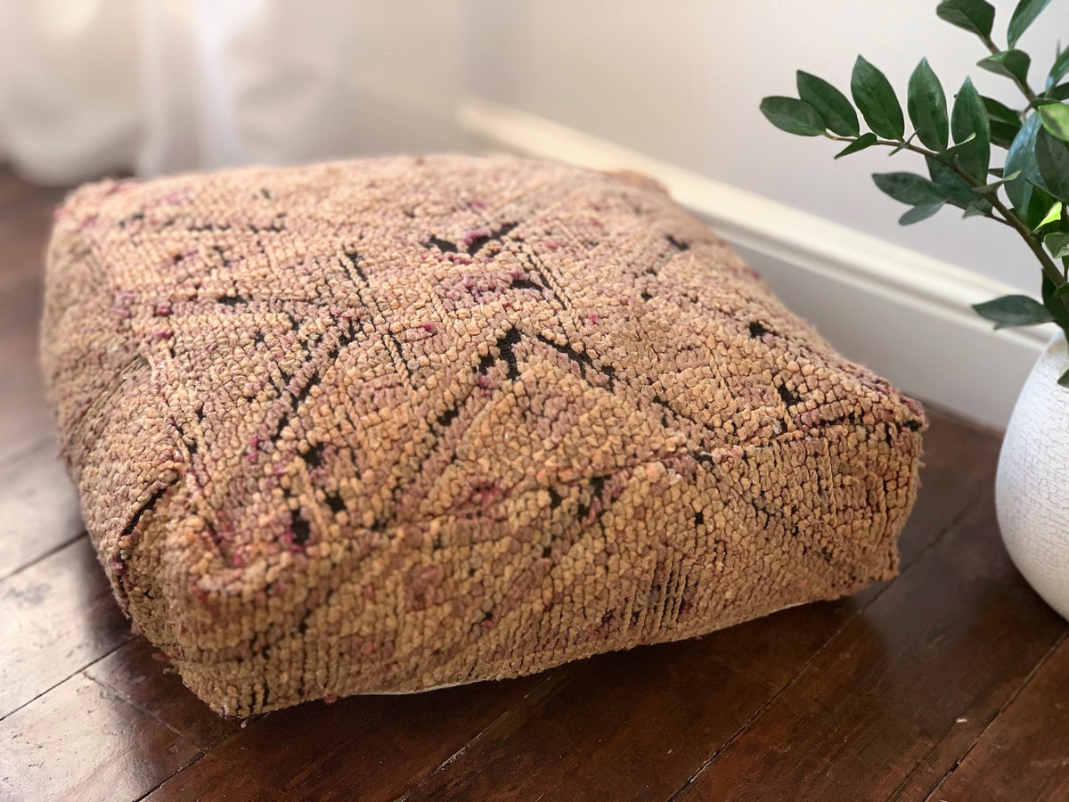 Vintage Berber Pouffe - 116