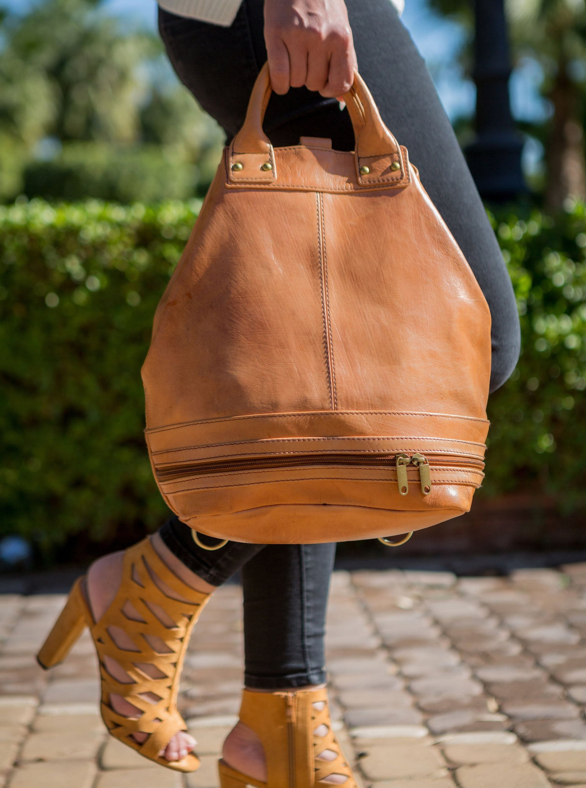 leather Bucket bag