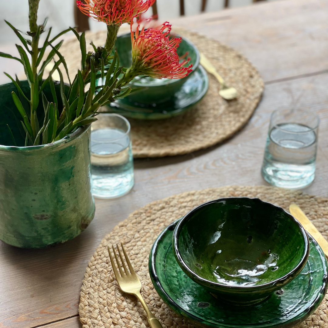 Set of 2 Tamegroute Green Plate Medium