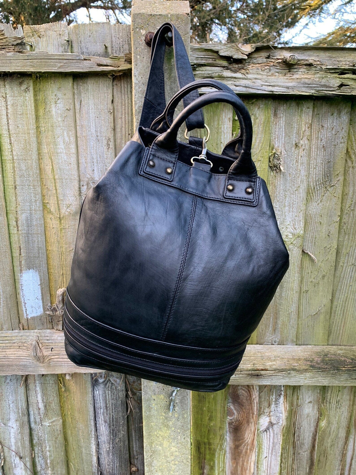 Handmade Leather Bucket Bag-Safari collection