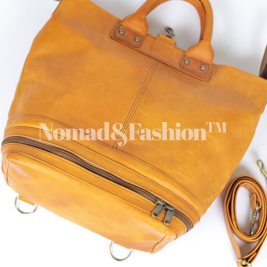 Handmade Leather Bucket Bag-Safari collection