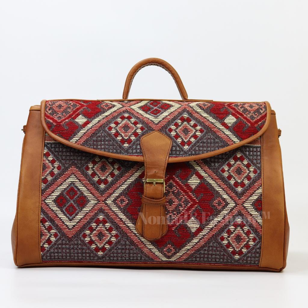 Vintage Atlas Kilim travel bag Large Carry On ,Travel Weekender Overnight Bag