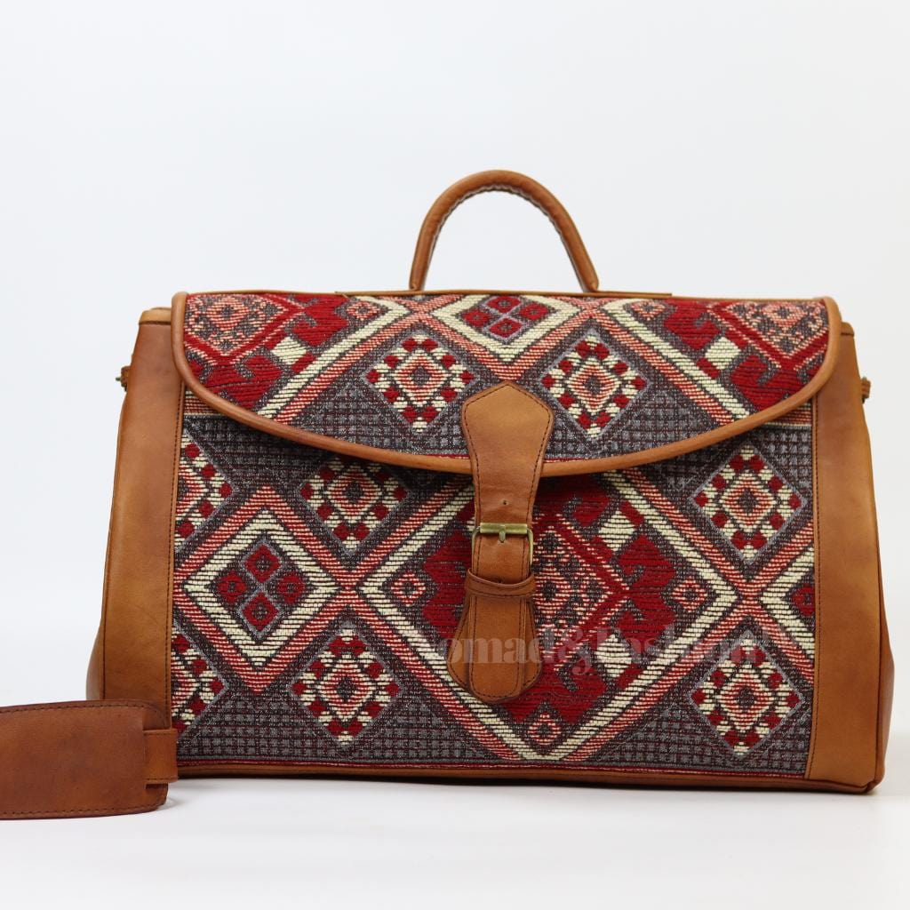 Vintage Atlas Kilim travel bag Large Carry On ,Travel Weekender Overnight Bag